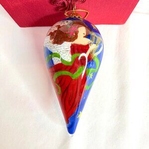 Pier 1 Imports Li Bien Angel‎ With Harp Christmas Ornament 2010 In Red Box